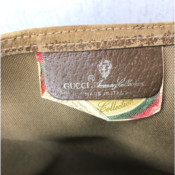 Gucci authentic brown monogram coated canvas tote bag - Picture 10 of 16